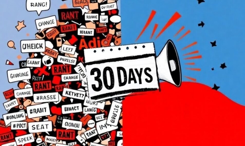 The #30daysrantchallenge: Catharsis or Clutter in the Digital Age?