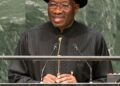 Former President Jonathan Warns Against One-Party State at Edwin Clark Memorial