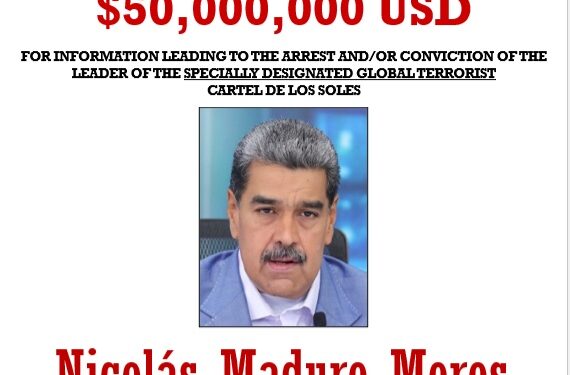 $50 Million Bounty: U.S. Escalates Pursuit of Nicolás Maduro in Global Fight Against Narcotics